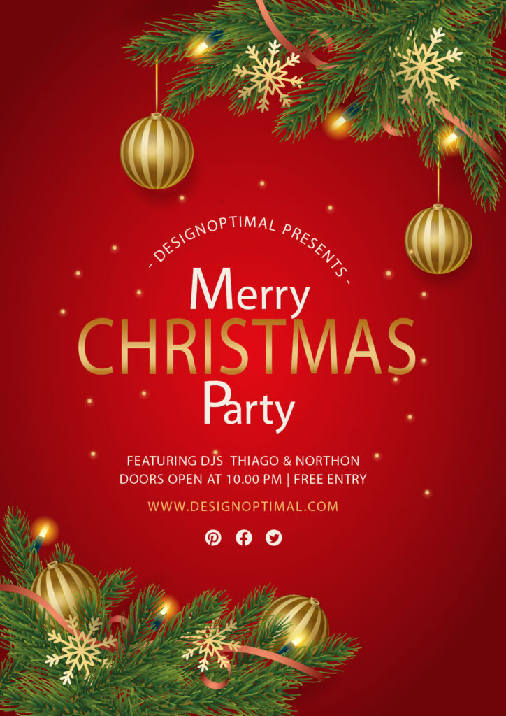 How To Design Christmas Party Flyer In Adobe Illustrator - Designoptimal